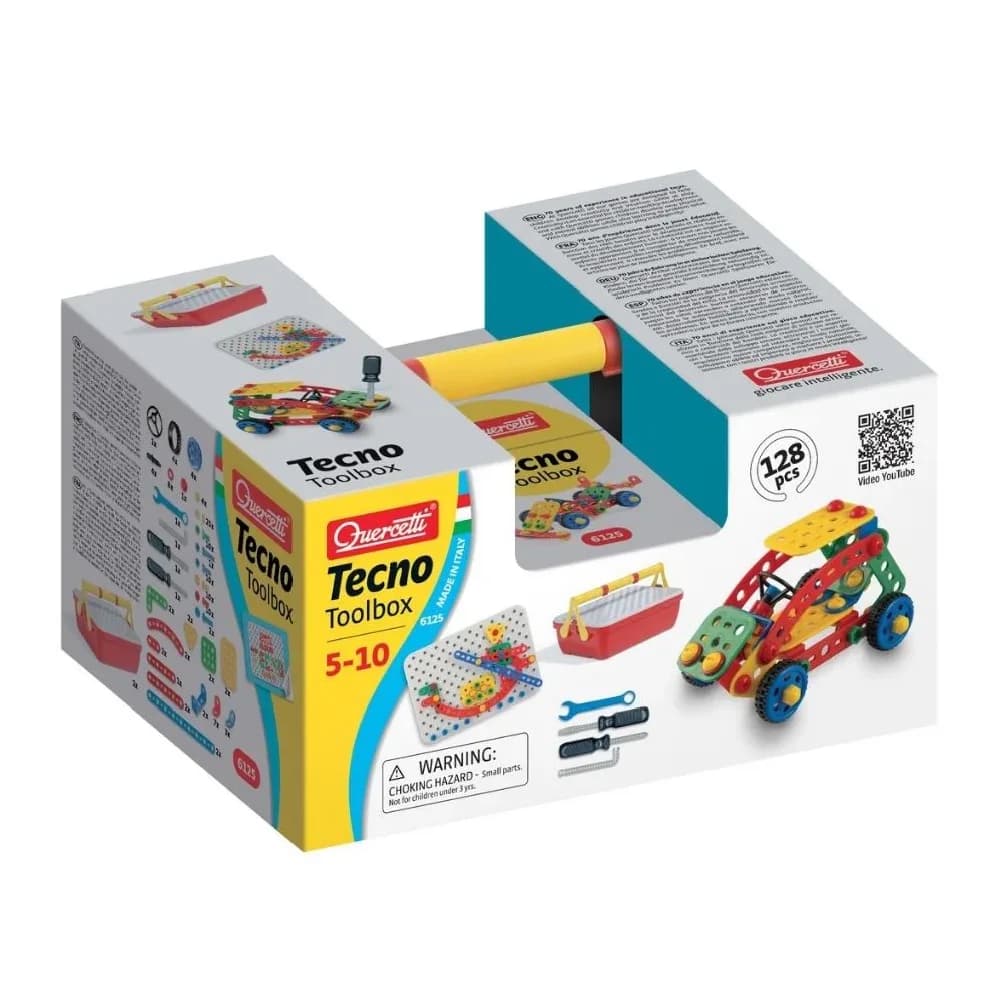 Tecno ToolBox, by Quercetti, craft kits and accessories, ages 5+