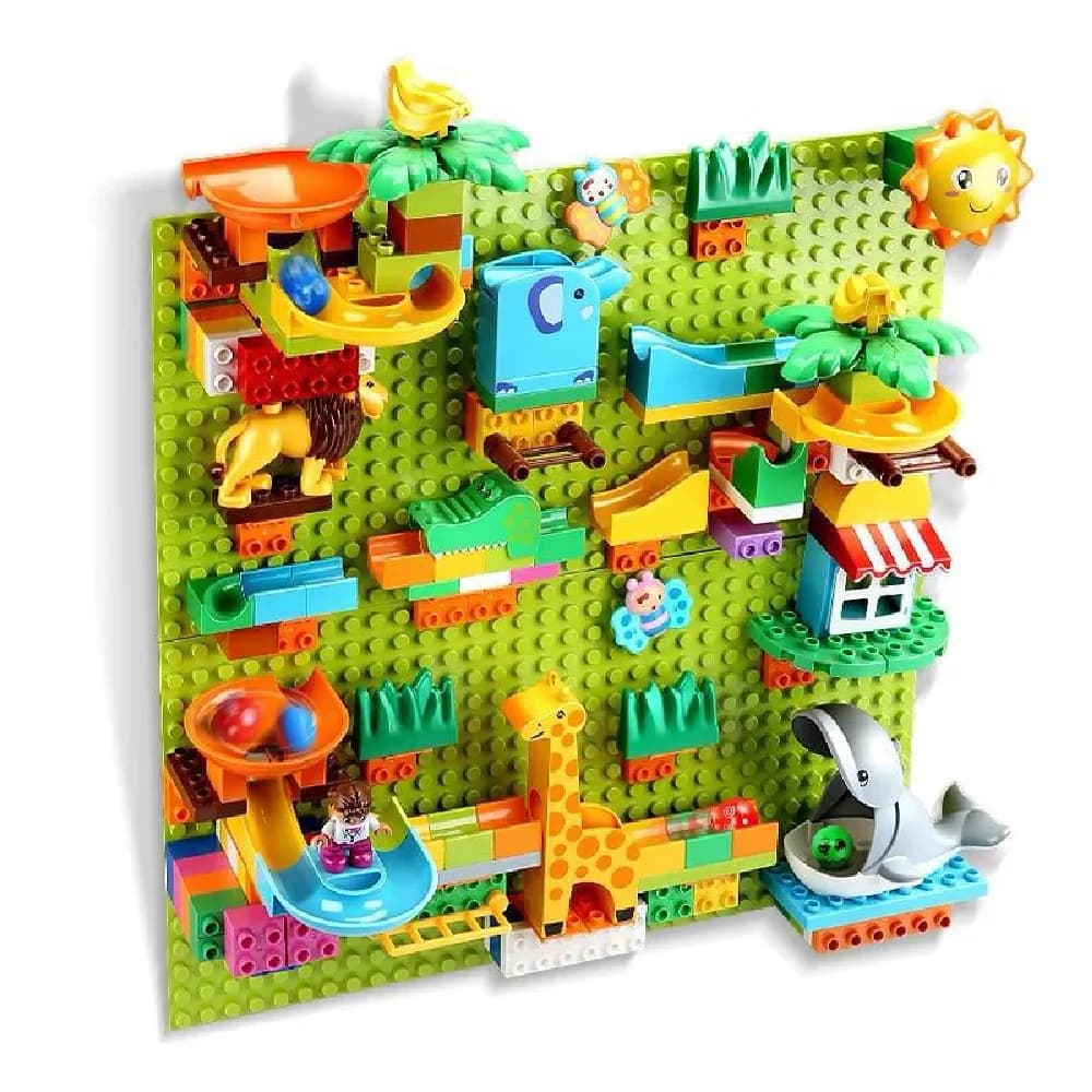 2 in 1 Slide Block Wall, 212pcs, by feelo, building blocks, ages 3+