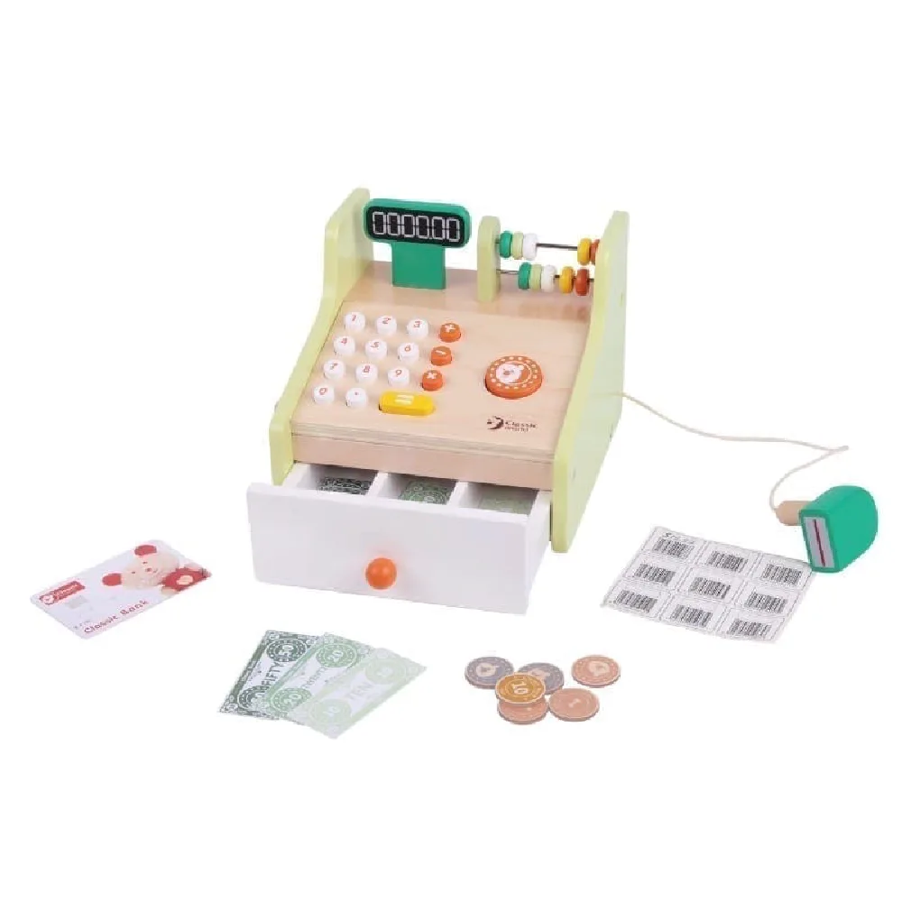 CASH REGISTER, by Classic World, wooden pretend toys, ages 3+