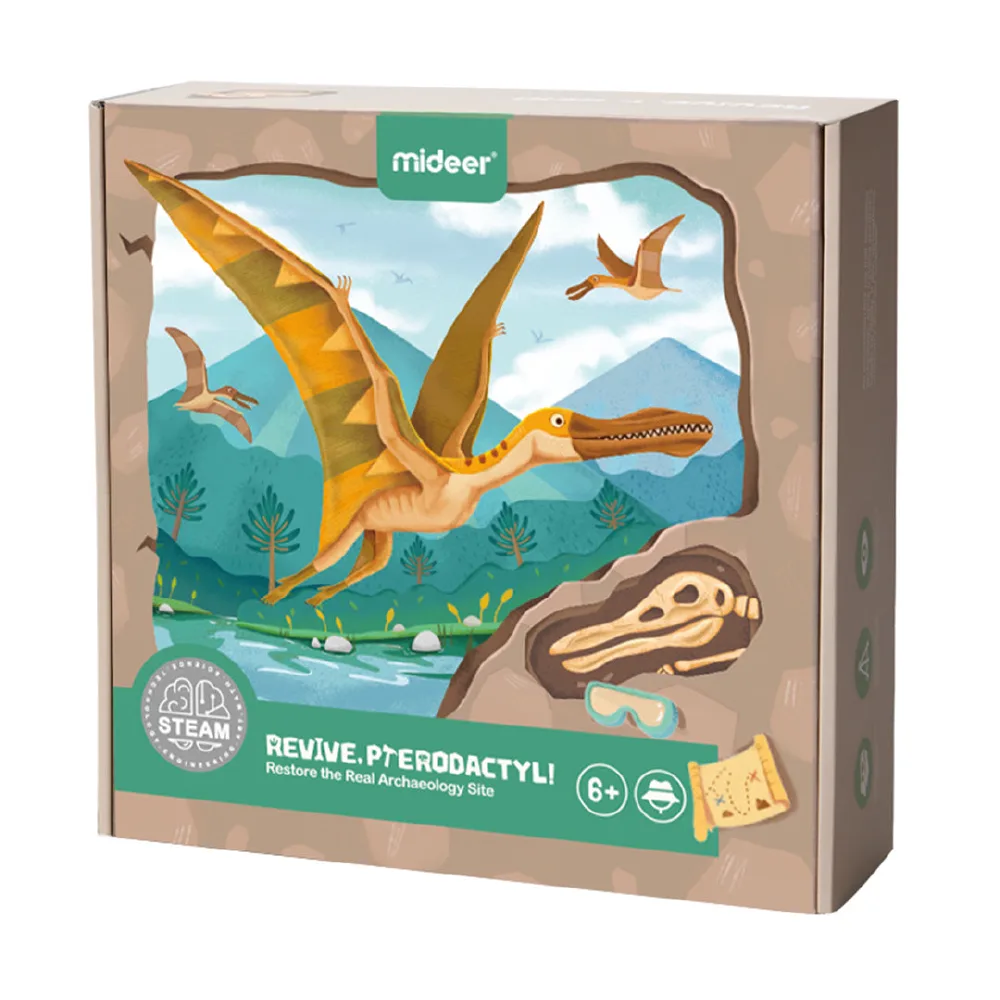 Revive A Pterosaur, Dig A Dinosaur Kit, by Mideer, steam