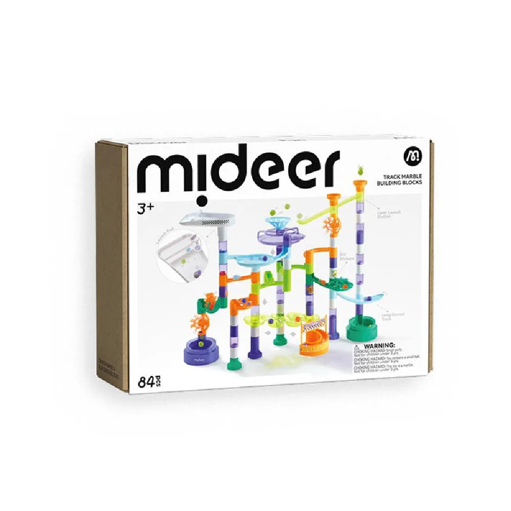 Track Marble Building Block Set, Galaxy Race- 84 Pcs, by Mideer, building blocks, ages 3+