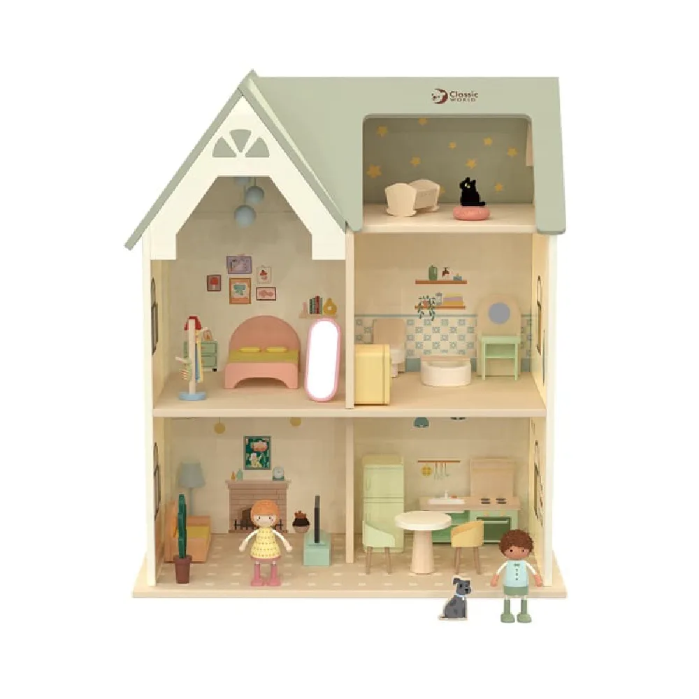 COZY COTTAGE, by Classic World, wooden pretend toys, ages 3+