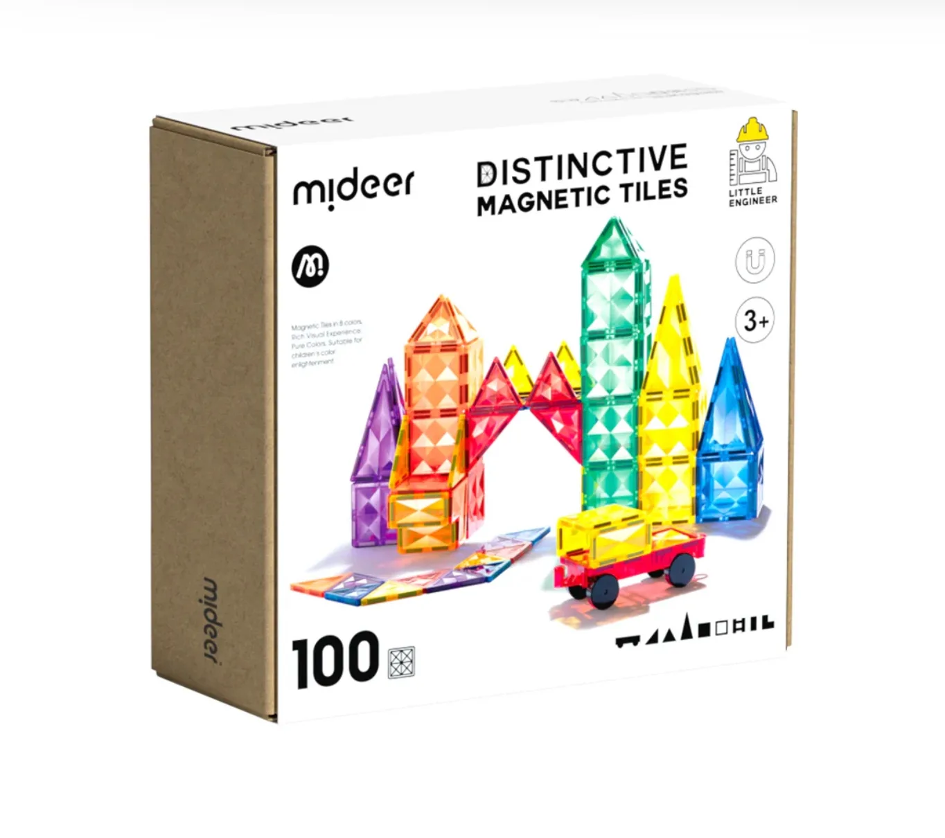 Distinctive Magnetic Tiles 100P, by Mideer, magnetic, ages 3+