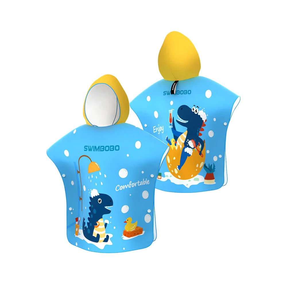 Kids Swimming Towel, Blue, by Swimbobo, summer, ages 3 to 7