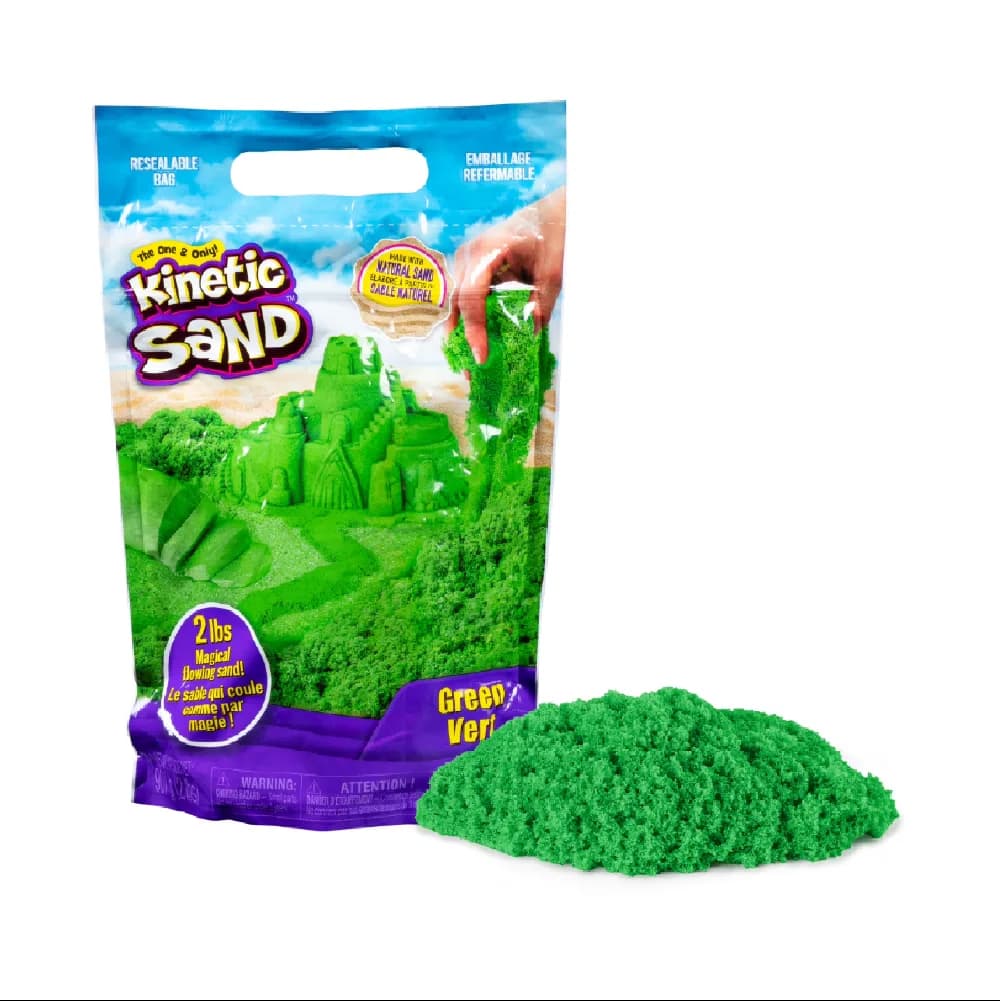 Kinetic Sand, 2Lbs Green Sand, by Kinetic sand, sensory, ages 3+