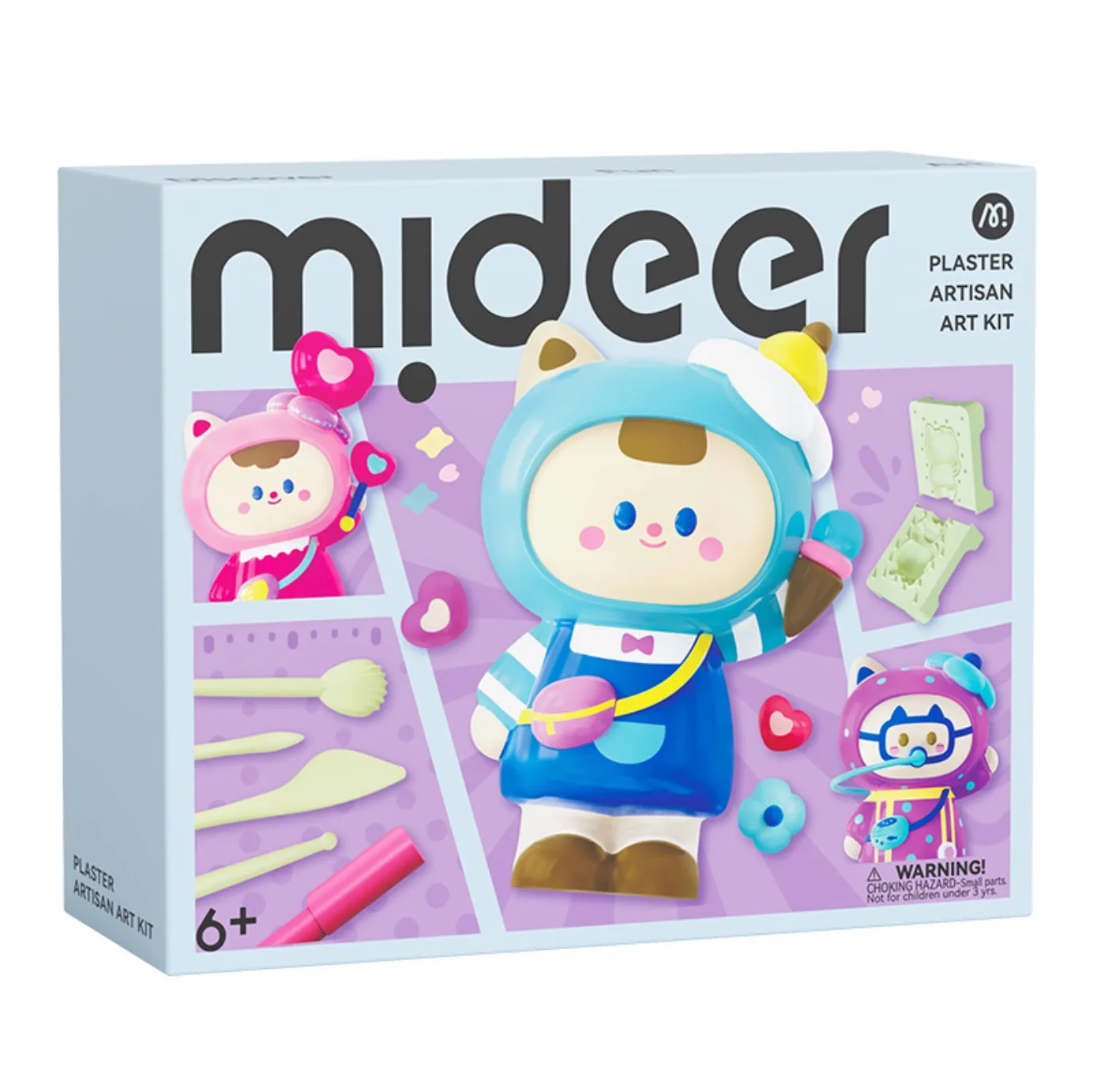 Plaster Artisan DIY Art Kit, by Mideer, coloring and painting, ages 3+