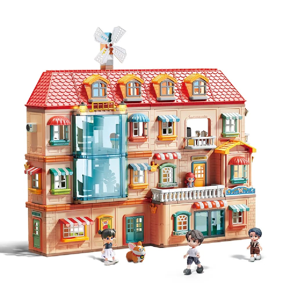 Big Building Blocks, Luxury Villa, 690 Pcs, by feelo, building blocks, ages 5+