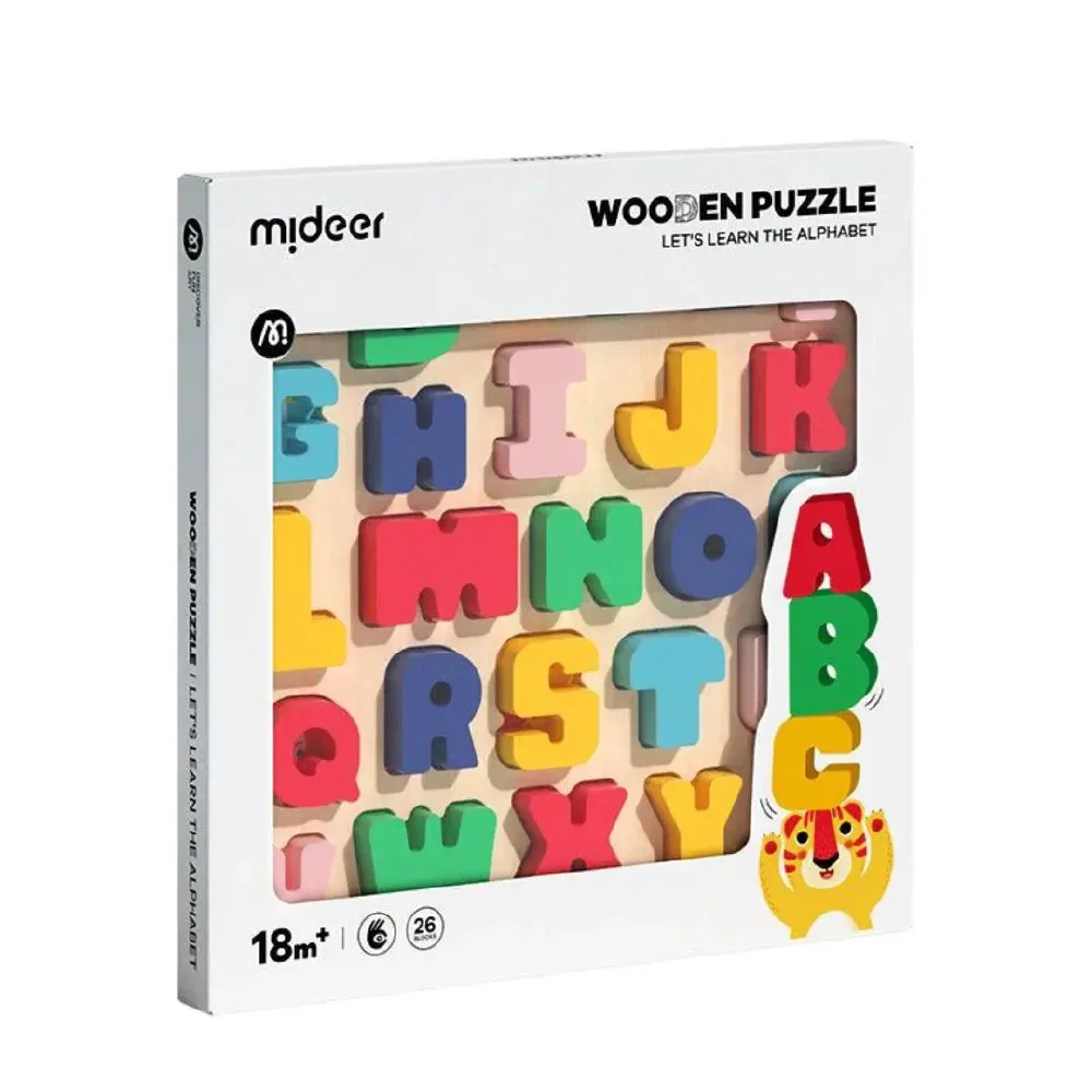 Wooden Peg Puzzle, Alphabets, by Mideer, educational, ages 2+