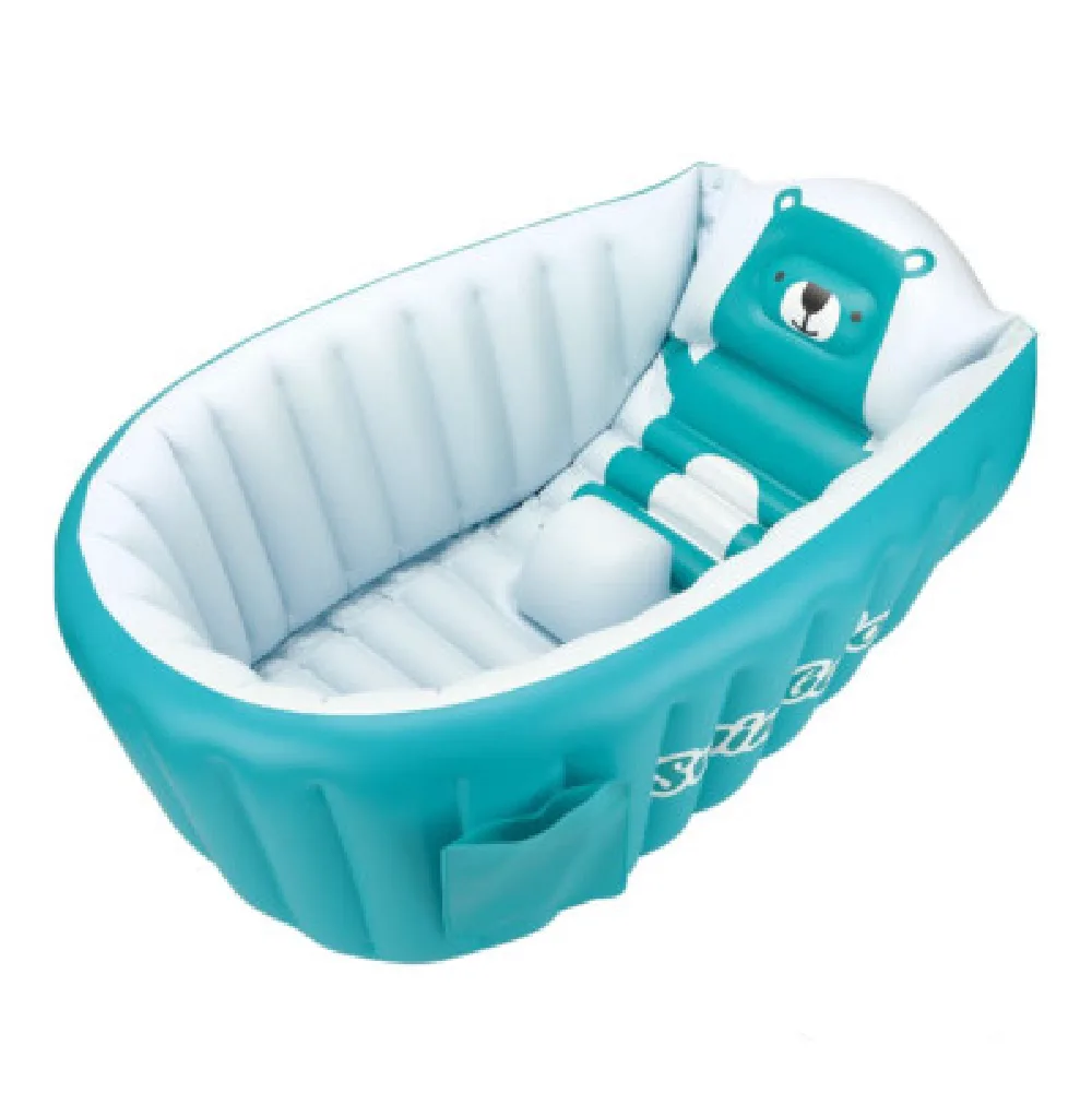 Inflatable Baby Bathtub, Blue, by Swimbobo, summer, ages 0 to 4