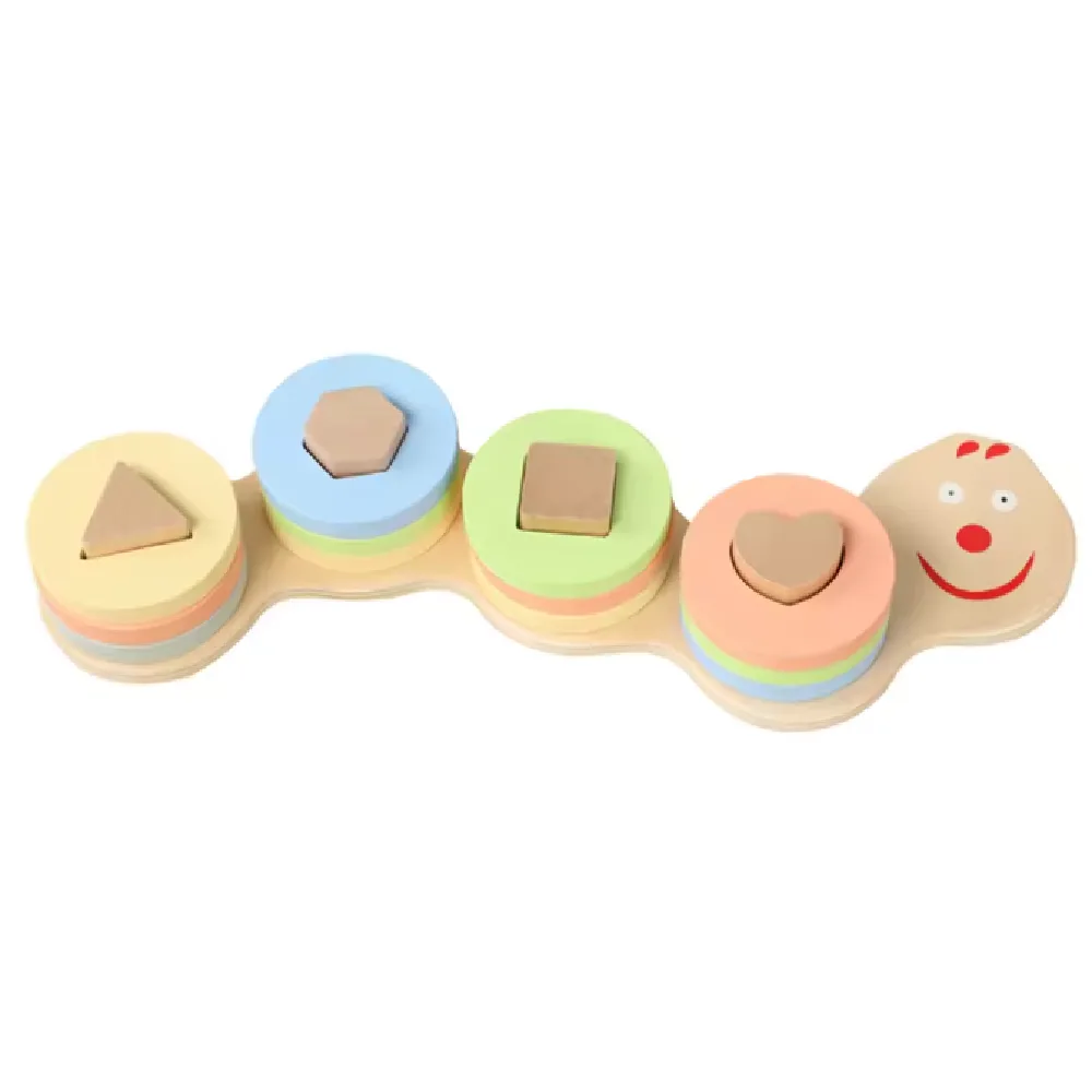 Caterpillar Sorting Toy, by One Elephant, wooden pretend toys, ages 0 to 2