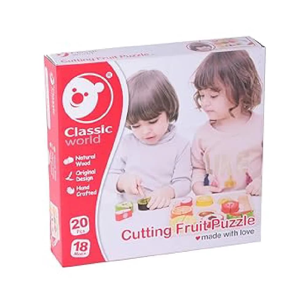 Cutting Fruit Puzzle, by Classic World, puzzles, ages 2+