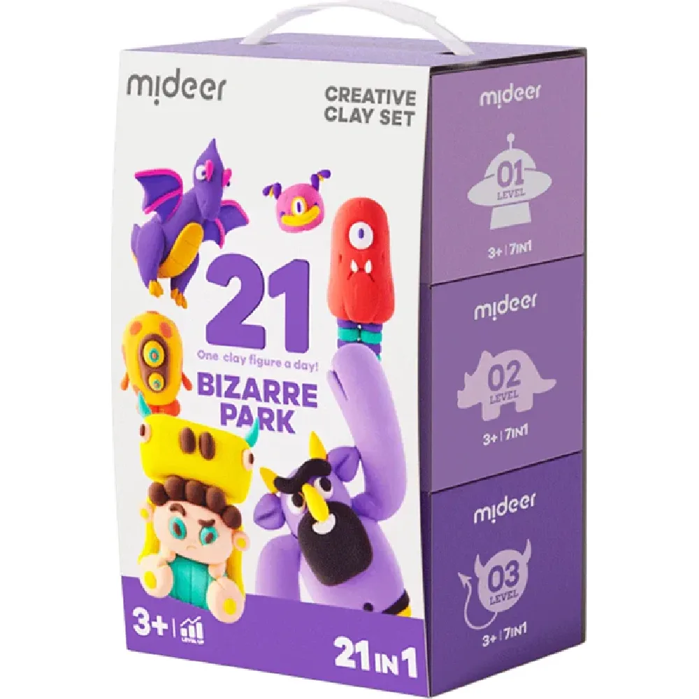 Level Up Creative Clay Play, Bizarre Park, by Mideer, crafting, ages 3+