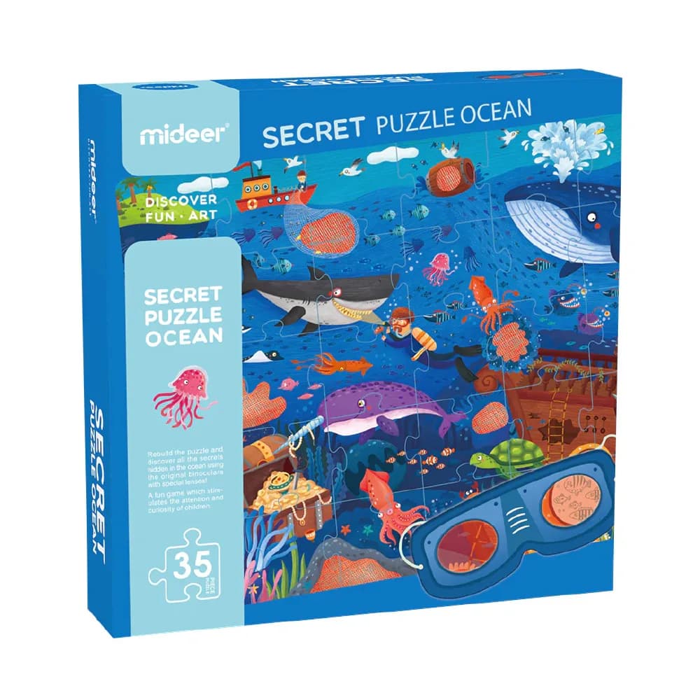 Secret Puzzle, Ocean 35P, by Mideer, puzzles, ages 3+
