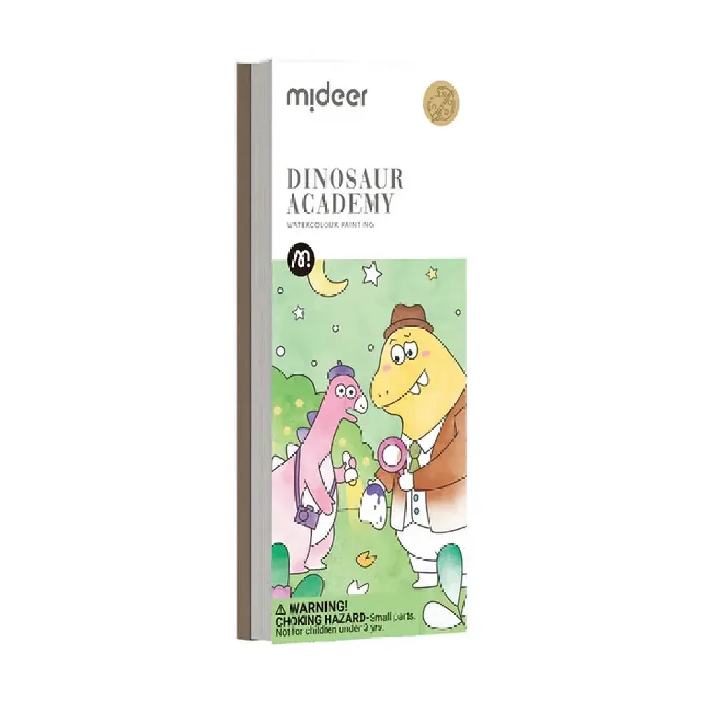 Water Color Painting Book, Dinosaur Academy, by Mideer, coloring and painting