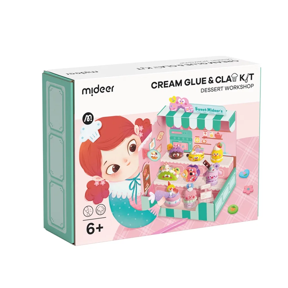 Cream Glue And Clay Kit, by Mideer, craft kits and accessories, ages 3 to 7