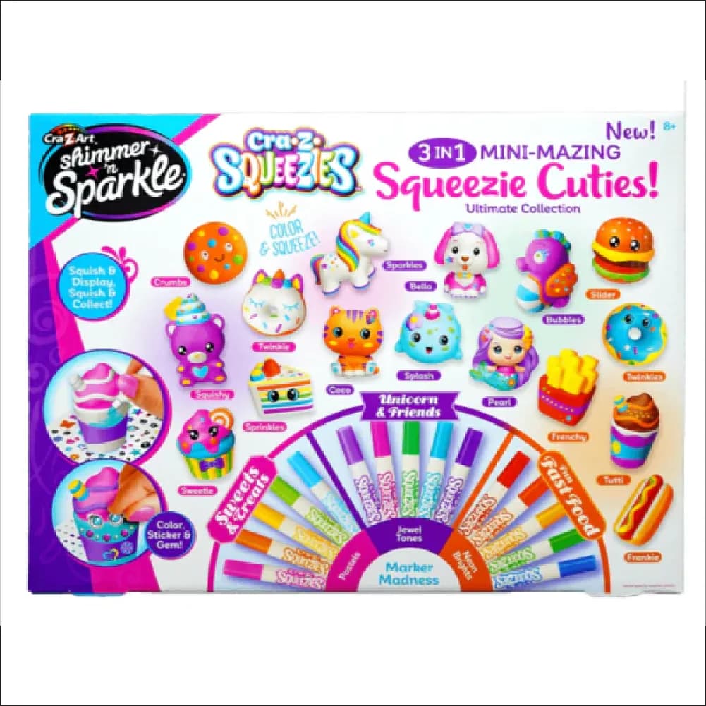 Cra-Z-Art, 3 in 1 mini mazing squeezie cuties, by cra-z-art, craft kits and accessories, ages 6+