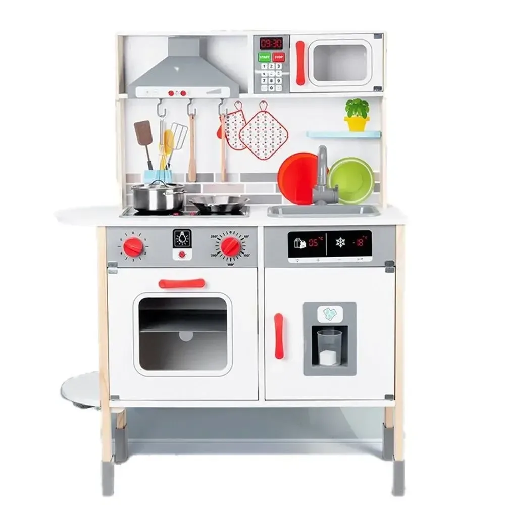 Kids Wooden Kitchen Playset, wooden pretend toys, ages 1 to 7
