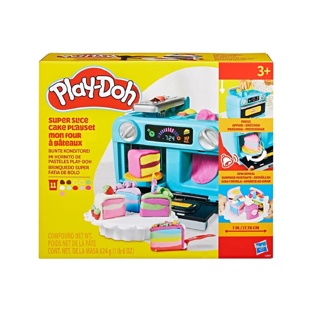 Play-Doh , Super Slice Cake Playset, by Hasbro, dough, ages 3+