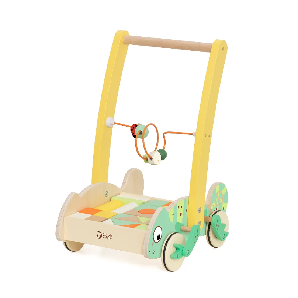 Baby Walker with Blocks, by Classic World, on wheels, ages 1+