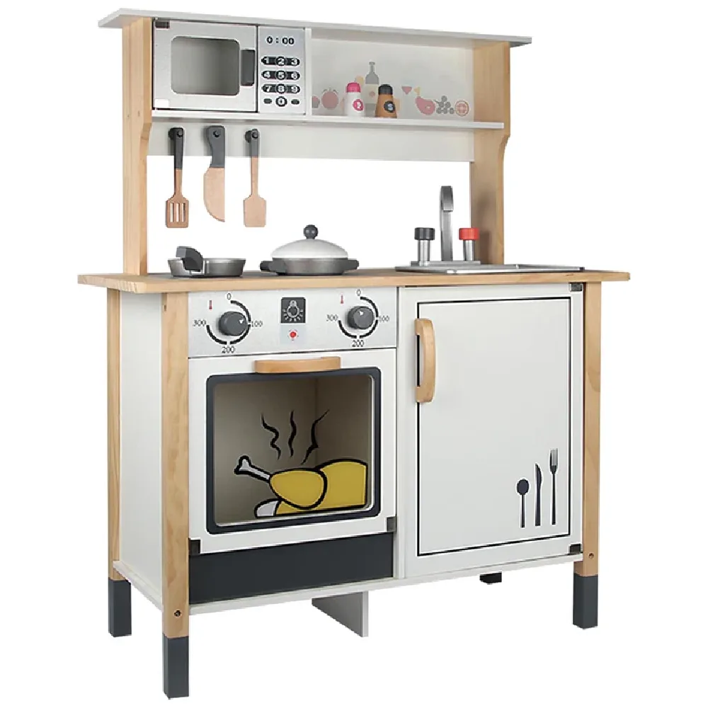 CLASSIC KITCHEN A- WHITE, by One Elephant, wooden pretend toys, ages 3+