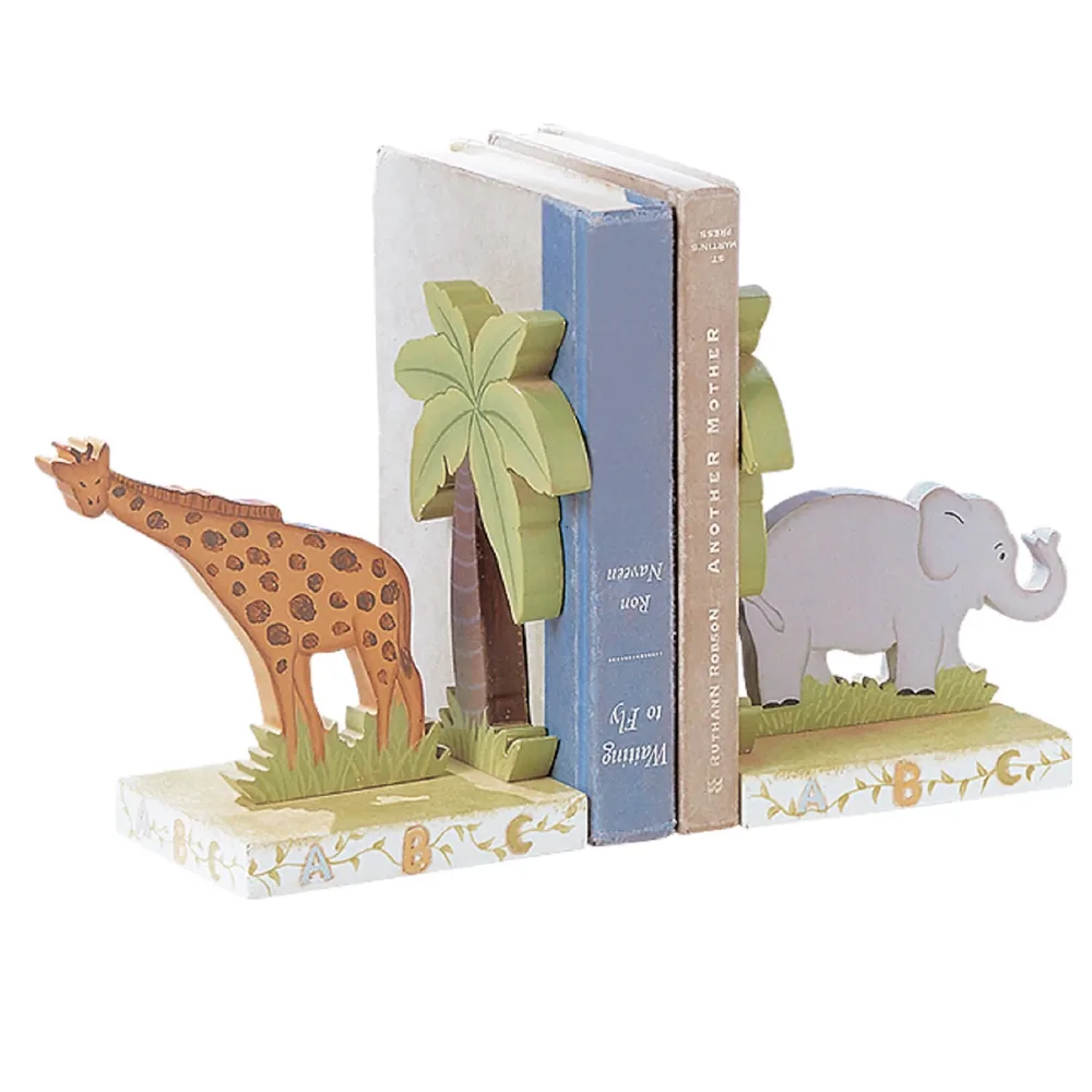 Fantasy Fields Alphabet Animal Kids Bookends Set , Multi, by Teamson, wooden pretend toys, ages 3+