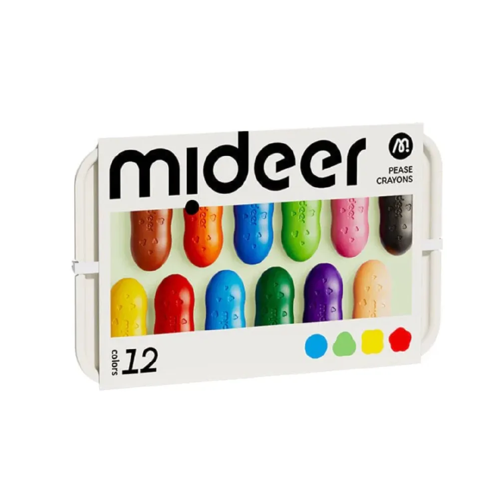 Pease Crayons, 12 Colors, by Mideer, coloring and painting, ages 3+