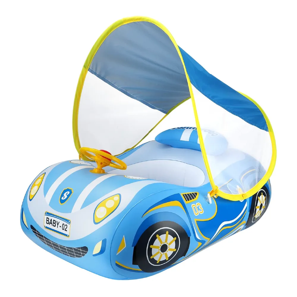 Inflatable Swimming Float With Canopy, Blue, by Swimbobo, summer, 12 months+