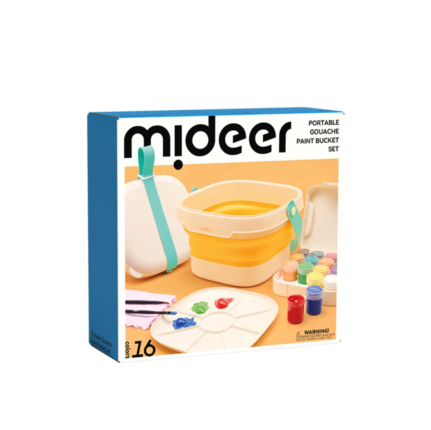 Portable Gouache Paint- Bucket Set, by Mideer, coloring and painting, ages 3+