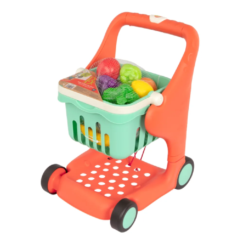 Shop & Glow Toy Cart, Orange, by B-Toys, cooking, ages 3+