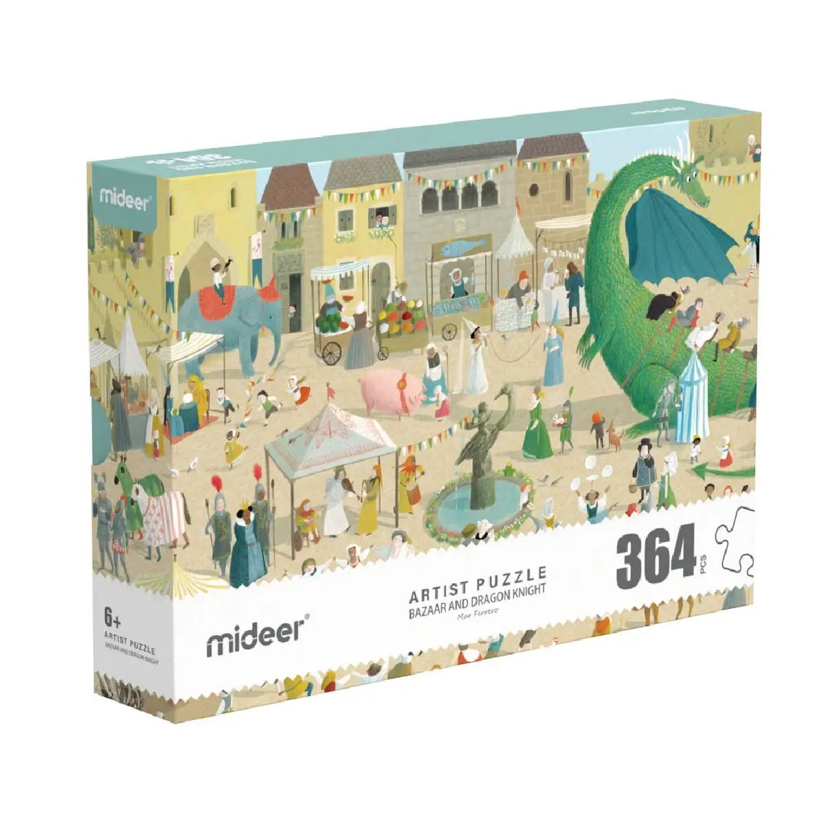 Artist Puzzle-Bazaar And Dragon Knight, by Mideer, puzzles, ages 6+