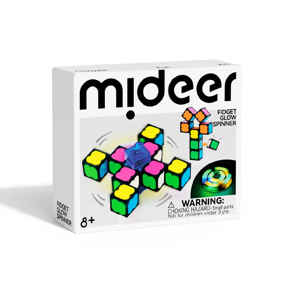 Magnetic Glow Fidget Spinner, by Mideer, games, ages 8+
