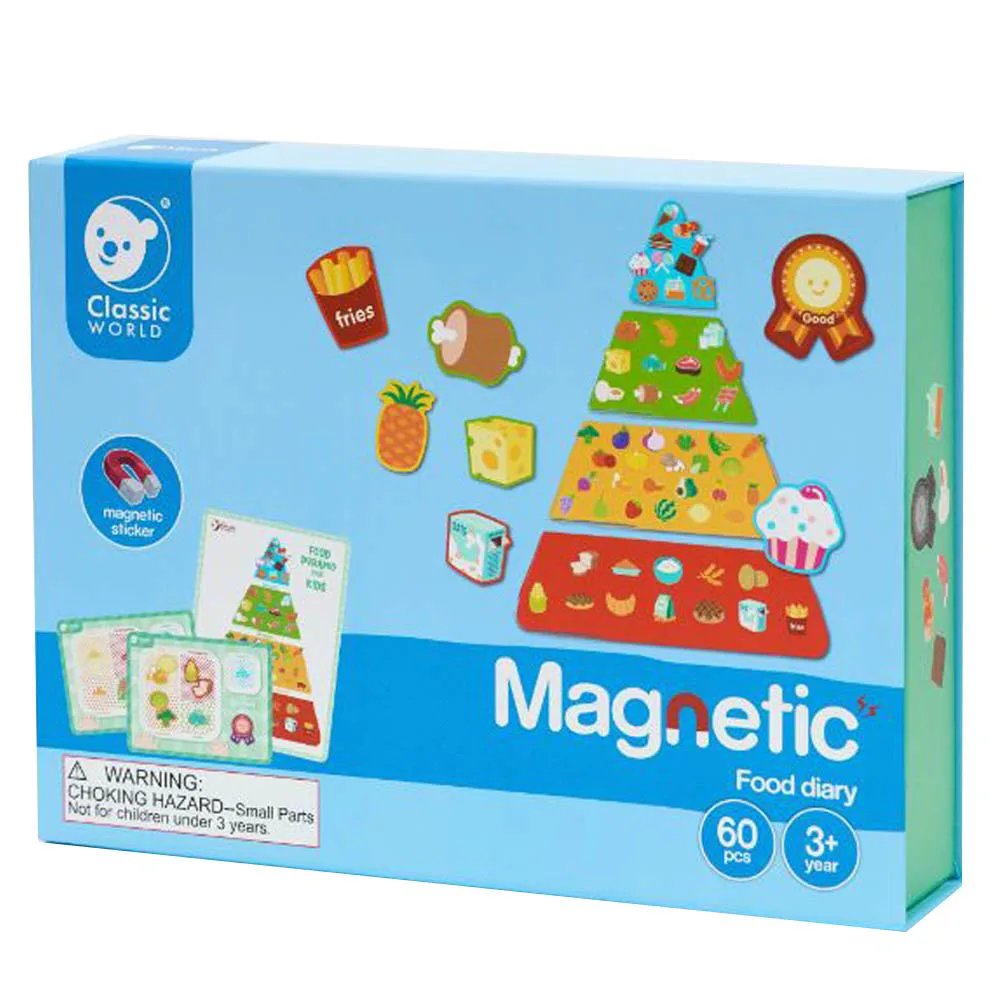 Magnetic, Food Diary Puzzle, by Classic World, puzzles, ages 3 to 4