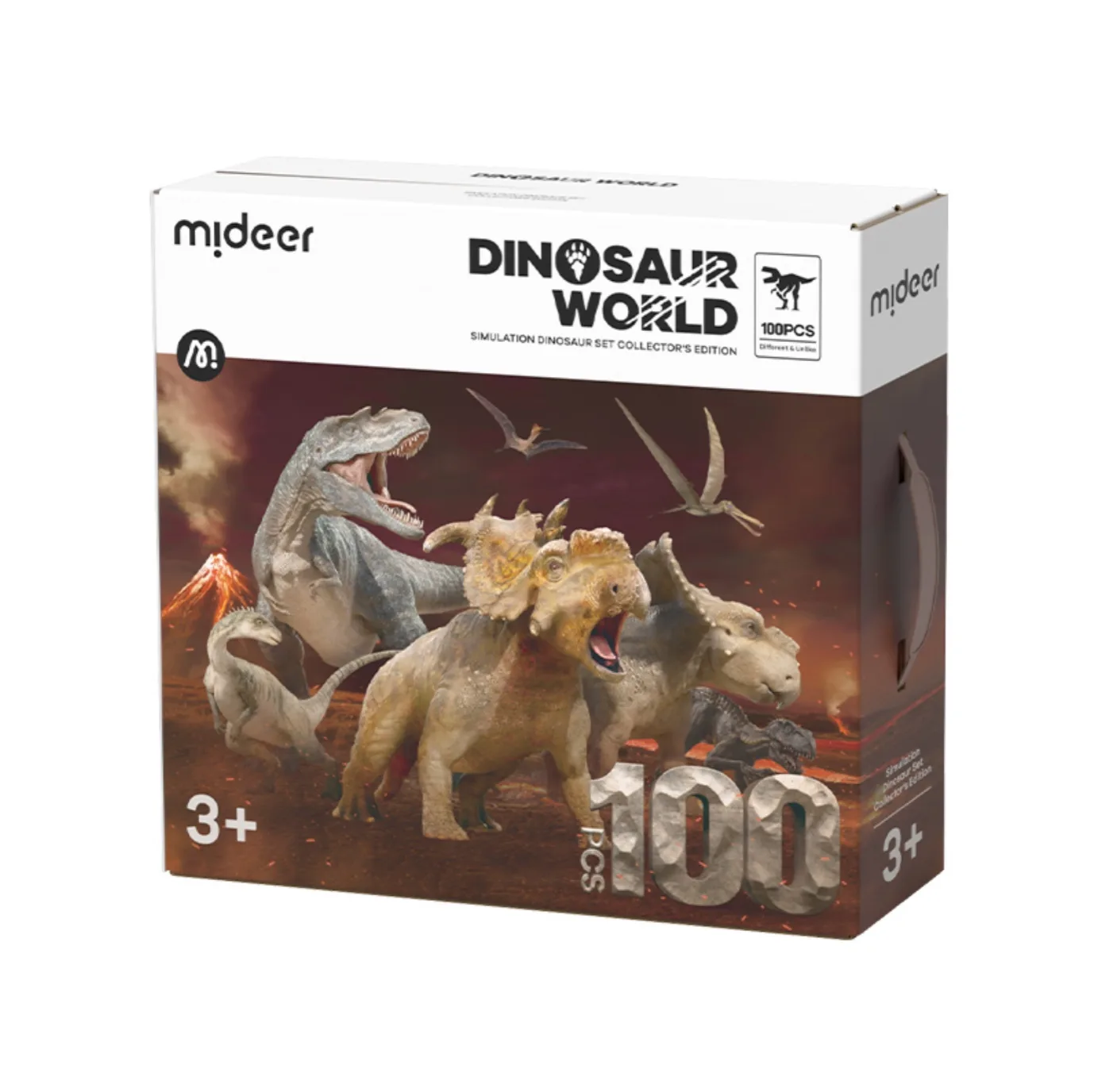 SIMULATION DINOSAUR SET COLLECTOR’S EDITION, 100 Pcs, by Mideer, classic toys, ages 4+