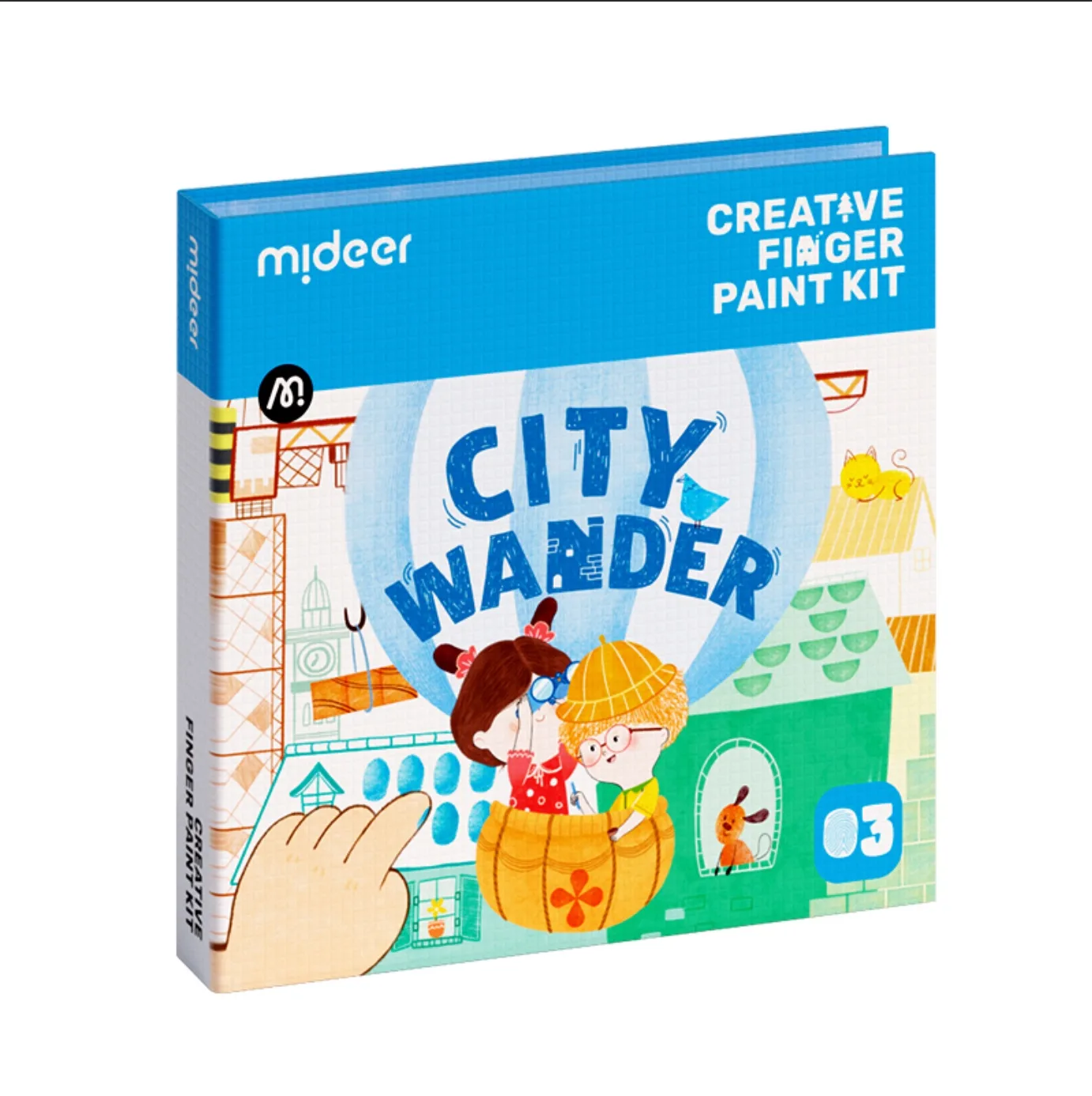 Creative Finger Painting Kit, City Wander, by Mideer, coloring and painting, ages 3 to 7