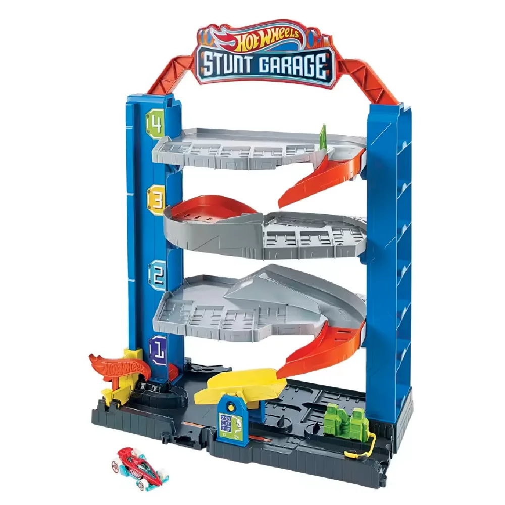 Hot Wheels, Stunt Garage Playset, by Hot Wheels, cars, ages 3 to 8