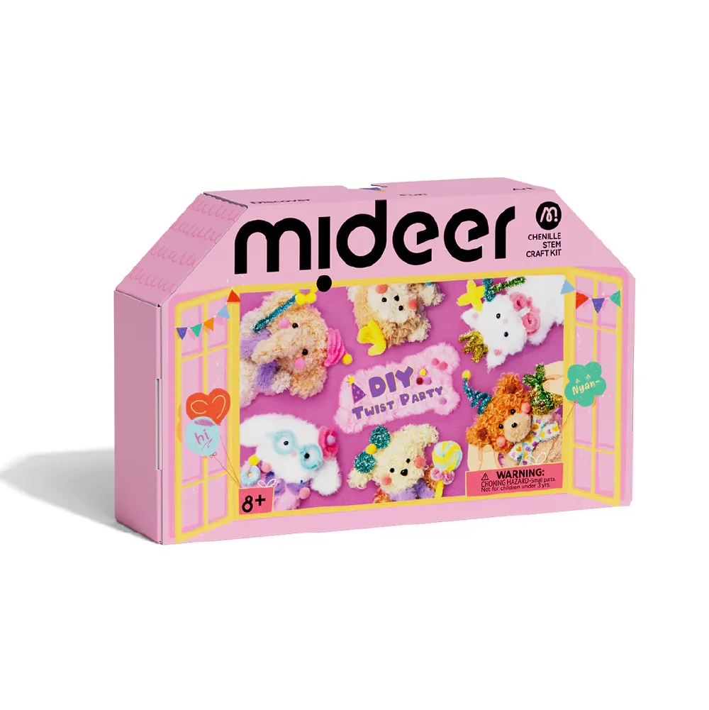 Chenille Stem Craft Kit-Animal Party, by Mideer, craft kits and accessories, ages 8+