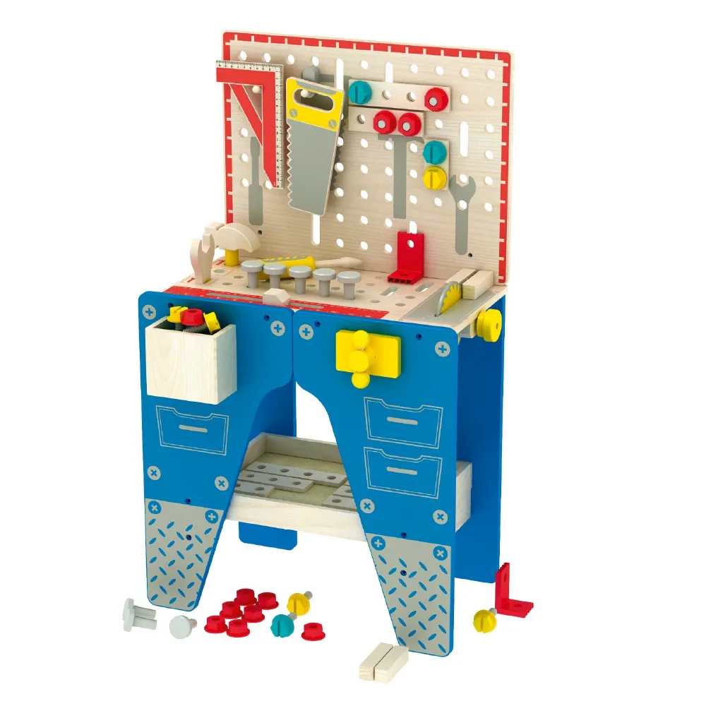 Wooden Pretend Tool Bench, by Acool Toy, wooden pretend toys, ages 1 to 4