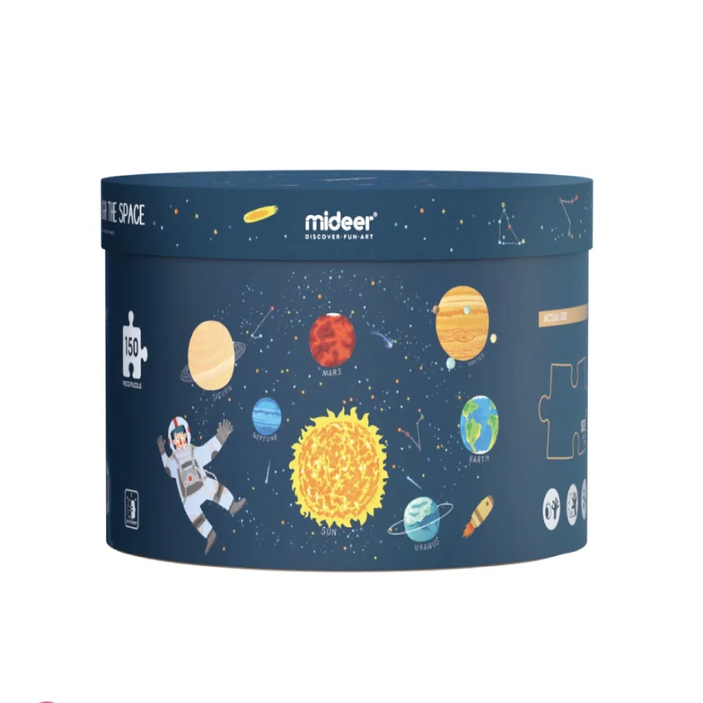 Round Puzzle, Wandering Through The Space 150 pcs, by Mideer, puzzles