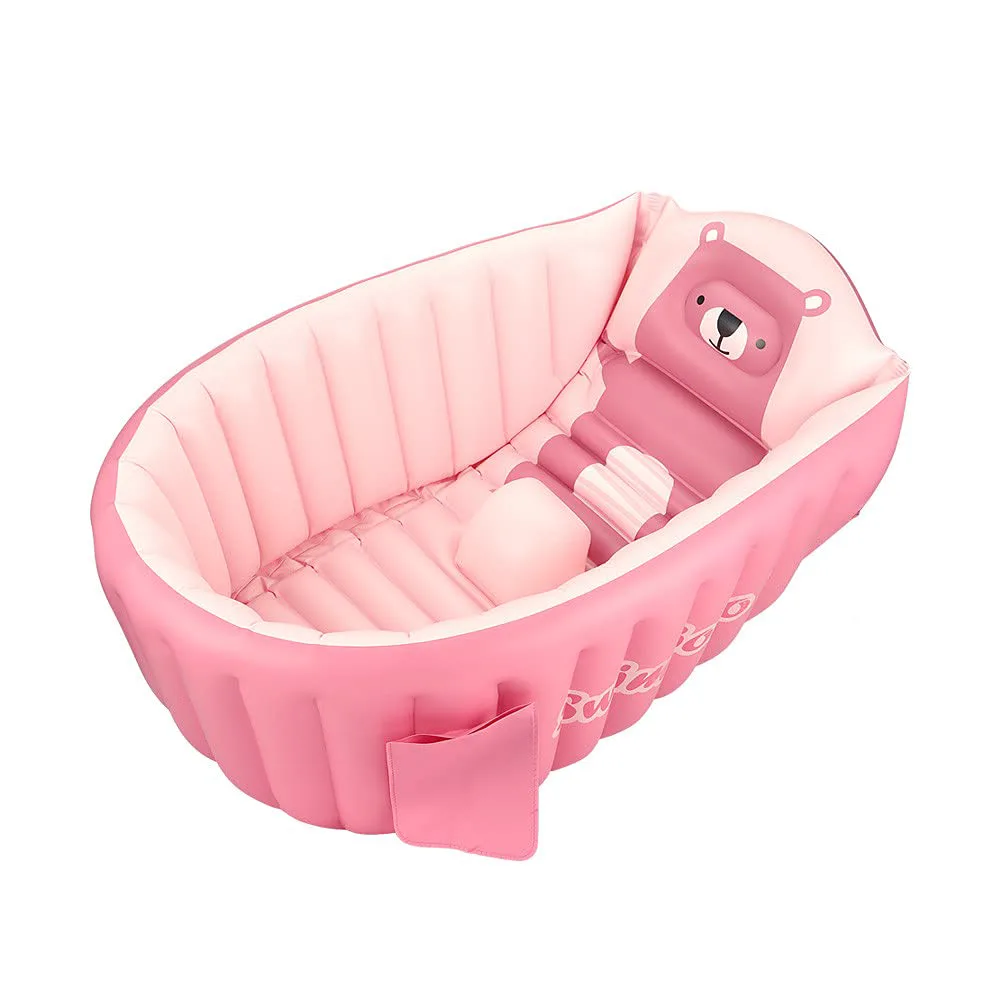 Inflatable Baby Bathtub, Pink, by Swimbobo, summer, ages 0 to 2