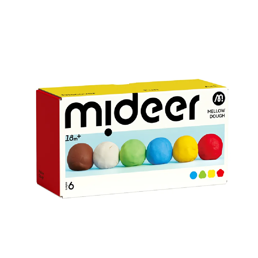 Mellow Dough Clay Set, 6 Pcs, by Mideer, dough, ages 2+