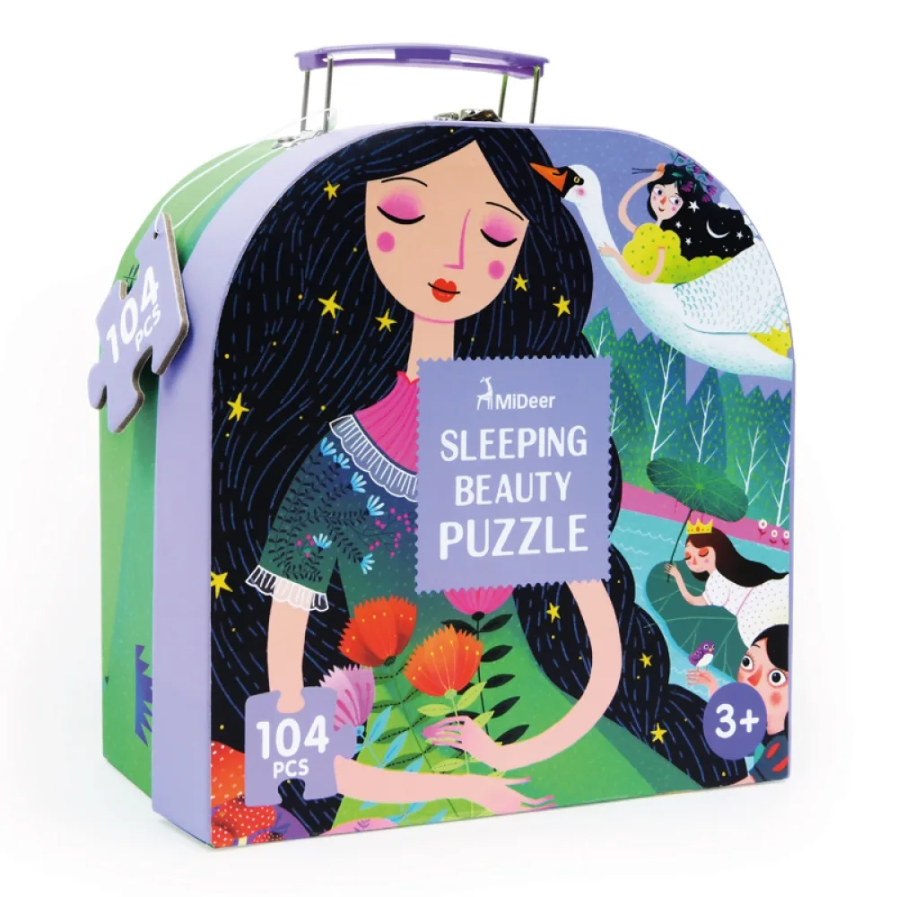 Portable Puzzle Box- The Sleeping Beauty 104 pcs, by Mideer, puzzles