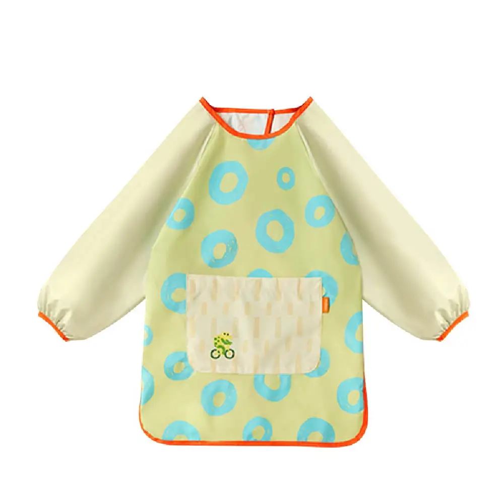 Kids’ Waterproof Art Smock, Lime Green, by Mideer, craft, ages 1 to 4