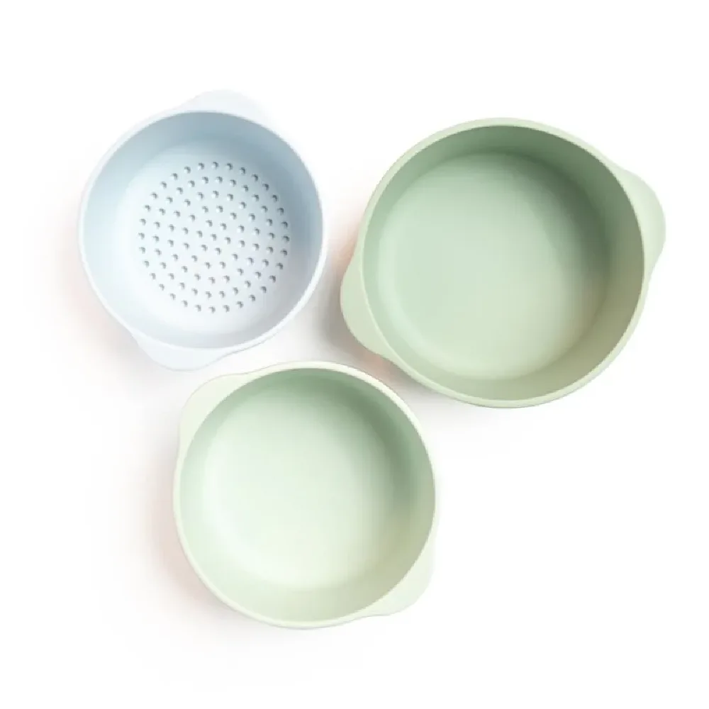 Nesting Bowl Set, Green, sensory, ages 1 to 7