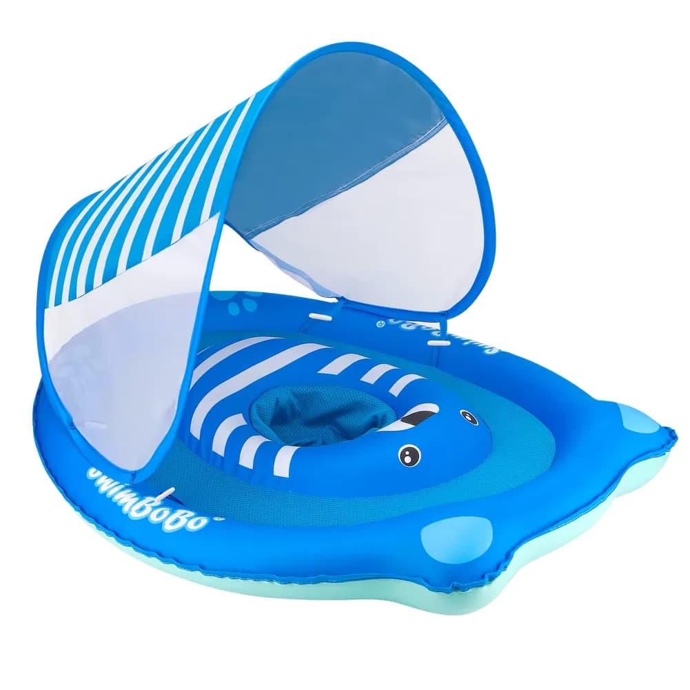 Blue Bear Swimming Float With Detachable Canopy, by Swimbobo, summer