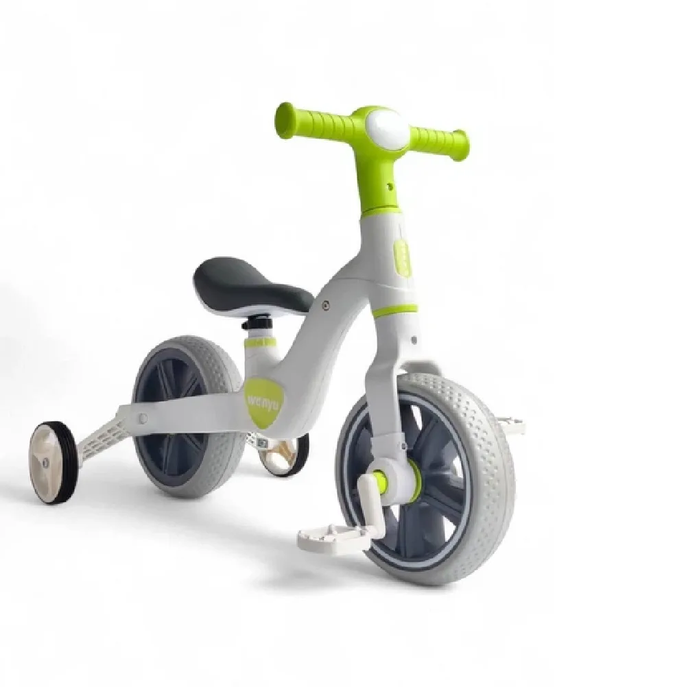 Kids Bicycle With Rear Wheels, Green, by Wanyu, on wheels, ages 1 to 4