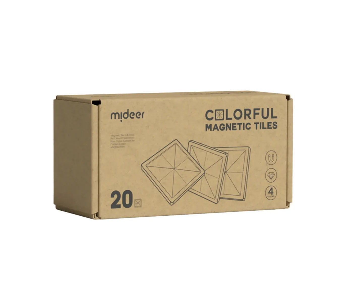 Magnetic Tiles, Cold Colors, 20pcs, by Mideer, magnetic, ages 1 to 7