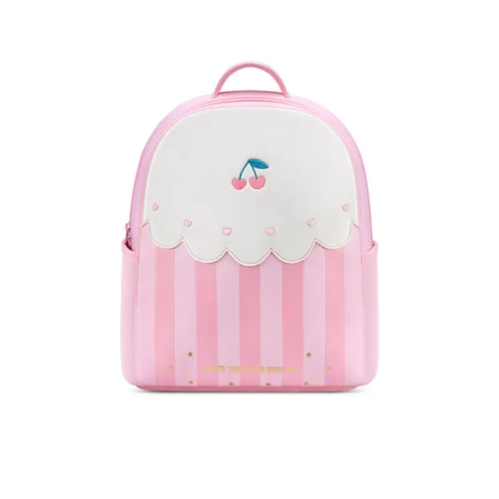 Kid’s School Backpack, Pink Cherries, Water-Resistant, by Zoyzoii, essentials, ages 5 to 7