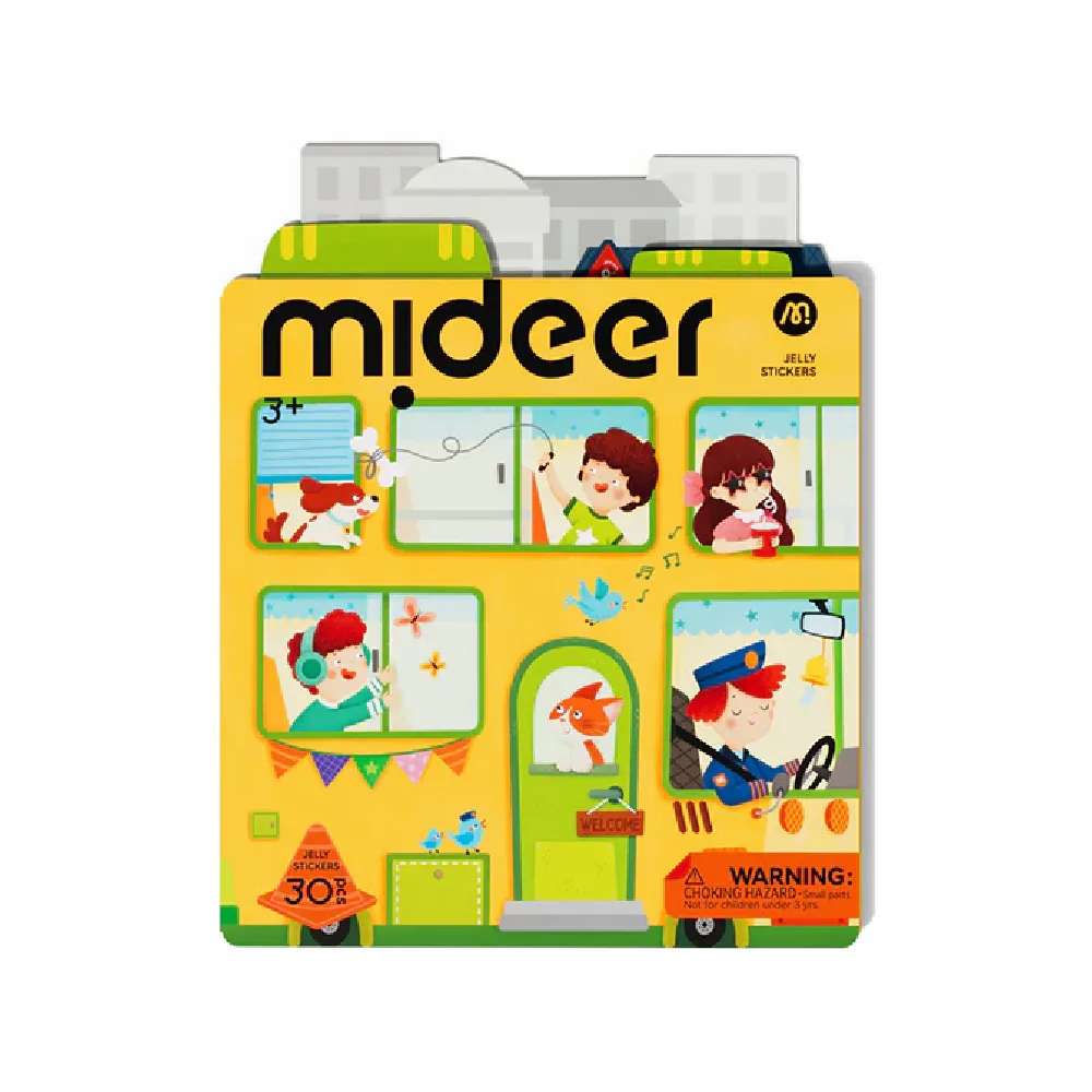 Reusable Gel Stickers, The Bustling Traffic, by Mideer, craft kits and accessories, ages 3+
