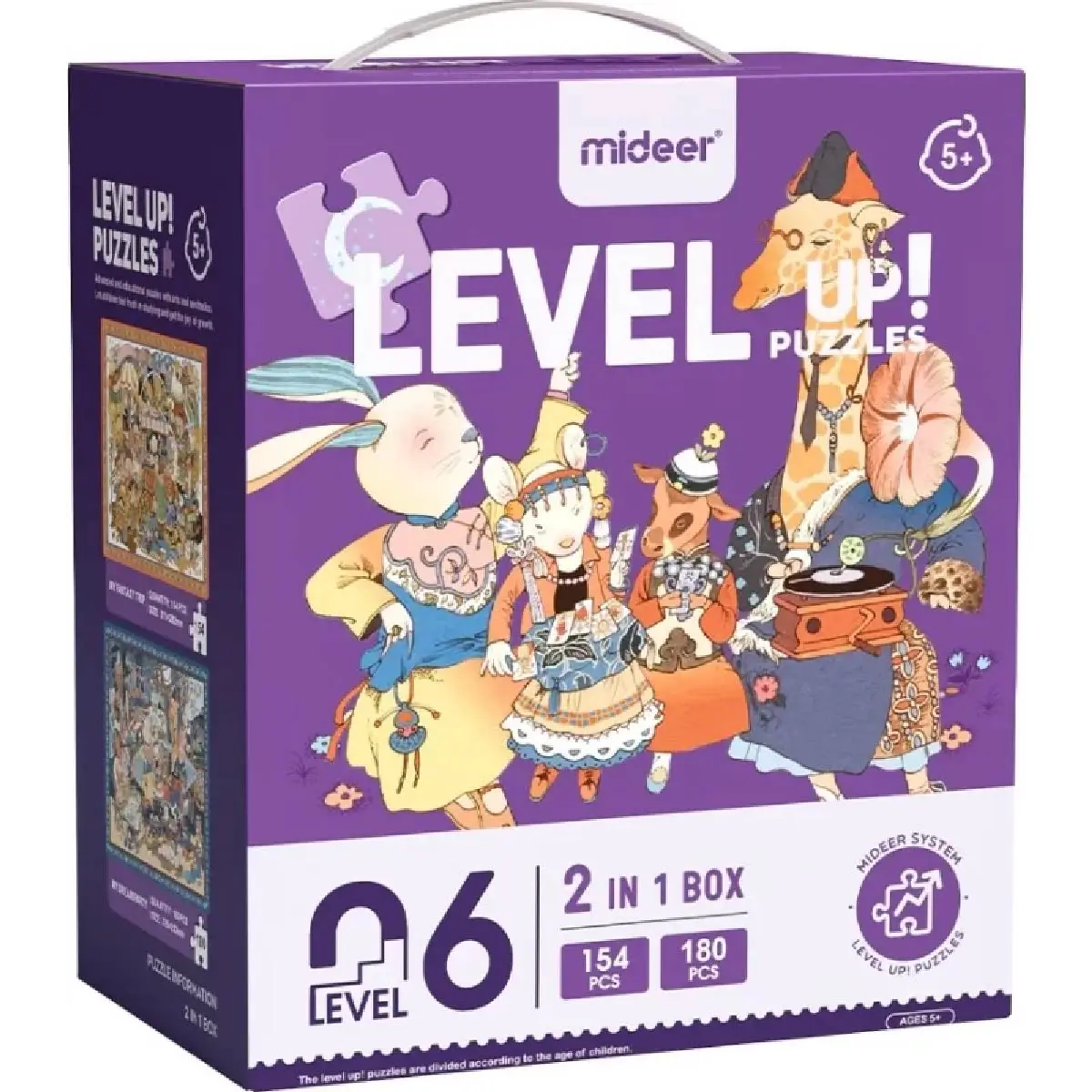 Level up puzzle-Level 6 Forest Fantasy Party, by Mideer, puzzles, ages 5+