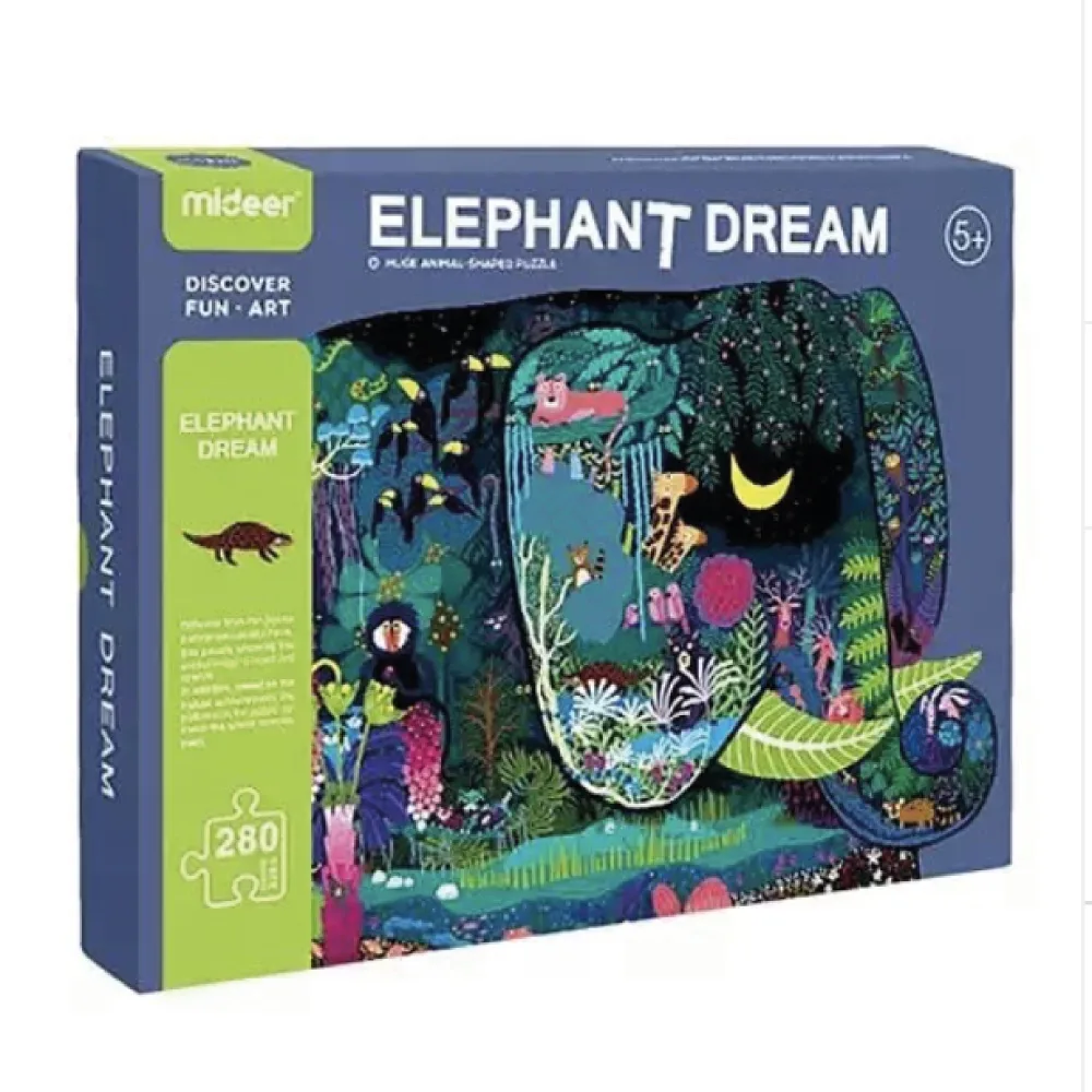Shaped Puzzle, Elephant dream, by Mideer, puzzles, ages 6+